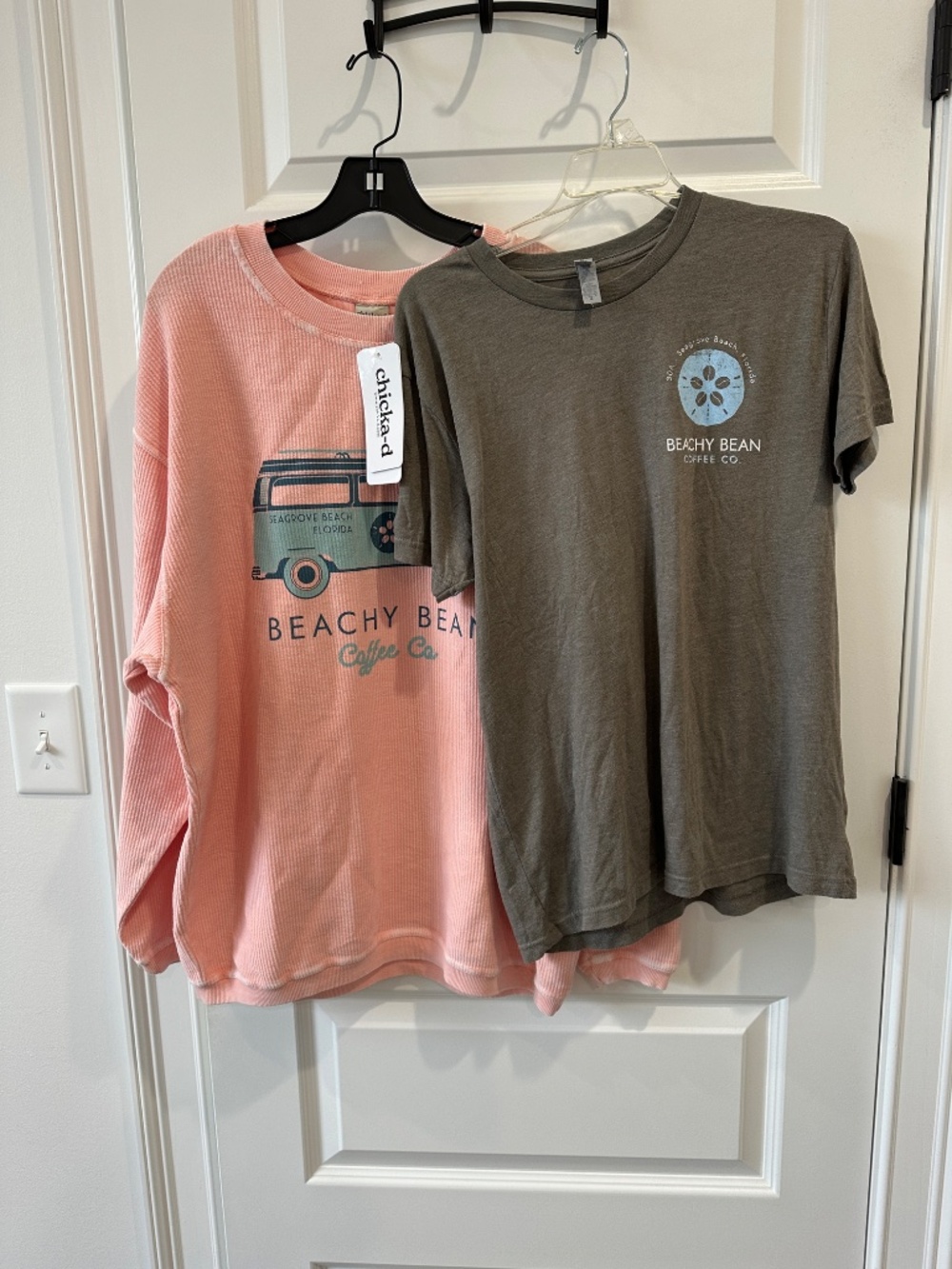NWT sweatshirt & tshirt .  BEACHY BEAN COFFEE SHOP Seagrove Beach/FL. 30A.